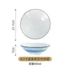 Cuenco de Porcelana Azul y Blanco de Boca Ancha con Patrón Exterior, Cuenco Grande para Sopa del Hogar, Cuenco para Ramen, Cuenco Cónico, Cuenco para Fideos, Tienda de Fideos