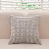 Funda de Cojín Rayada de Pana Transfronteriza Color Sólido Funda de Almohada Decorativa para Sofá de Sala de Estar Fabricante en Stock