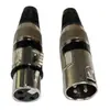 Círculo Colorido XLR de 3 Pines Hembra Micrófono Mezclador de Audio Escenario Iluminación Enchufe XLR