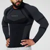 Ropa Deportiva Nueva Youngla Ropa de Fitness Ropa Deportiva de Entrenador Camiseta de Manga Larga Mallas para Hombre Ropa de Entrenamiento de Alta Elasticidad Ropa de Fitness