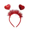 2026 Diadema de Corazón con Lentejuelas Rojas para el Día de San Valentín Transfronterizo Decoración para Fotos de Fiestas y Festivales Tocado Venta al por Mayor en Stock