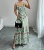 Moda Verão 2026 Casual Europeu e Americano Transfronteiriço Lançamento Vestido Tecido Estampado Sem Mangas Feminino