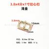Hebilla Japonesa de Alambre Metálico, Accesorios de Ferretería para Maletas, Hebilla de Núcleo de Tirador de Alambre Redondo, Hebilla Cuadrada de Tres Velocidades de Ajuste, Stock Listo de Fábrica