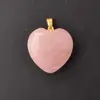 Collar con Colgante de Corazón de Piedra Natural Cristalino 30mm Llavero de Amor Accesorios Jade Natural