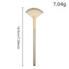 Brocha Highlighter con Forma de Abanico para Amazon Transfronterizo con Mango de Madera Dorado Champagne, Paquete Individual, para Aplicación Facial de Esencia y Ácido Frutal en Salones de Belleza