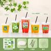 Vaso Desechable para Té de Leche, Vaso para Café Helado, Vaso para Bebidas Frías para Mascotas con Tapa y Popote, Vaso de Empaque Comercial para Bebidas