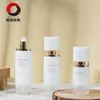 Material de Embalaje de Botella de Vidrio Cosmético Ovalada de Gama Alta 120/100ml Botella para Emulsión de Agua 40ml Botella para Esencia 30/50g Botella para Crema