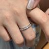 Anel Brilhante Irregular de Luxo Leve para Mulheres, Anel Versátil Empilhável Estiloso de Novo Estilo, Anel para Dedo Indicador Estilo Ins