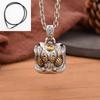 Colar de Prata Esterlina 925 Masculino Moda Nacional Personalizado Criativo Pingente Dança do Leão Amantes Pingente Vintage Dança do Leão