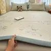 Esterilla Refrigerante, Esterilla de Seda Hielo, Esterilla de Hielo para Cama Individual de Dormitorio de Estudiantes de Verano, Almohadilla Refrigerante para Cama Plegable Estilo Sábana Ajustada