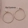 Aretes Redondos de Aro en Forma de 9 de Acero Inoxidable con Galvanoplastia al Vacío Dorada, Múltiples Especificaciones 15-40mm, Accesorios para Joyería DIY