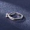 Anillo Clásico de Cuatro Garras Wish Hot Transfronterizo para Mujer Moda Europea y Americana Elegante Anillo con Circonita Incrustada Joyería