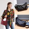 Amazon Venta Caliente Bolso de Cuero Suave para Mujer Moda Retro Bolso de Hombro Cruzado Bolso Sencillo para Madre Bolso Portátil para Axila Venta al por Mayor