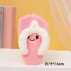Chaveiro Pingente Chinelo Boneca Pelúcia Squeaky Pequeno Pingente