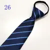 Corbata de Hombre Cremallera Novio Boda Roja 8cm Vestido Negocio Nudo Negro Libre Perezoso Fácil de Tirar Azul Corbata