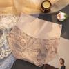 Ropa interior de cintura alta delgada para mujer, cómoda, transpirable, bacteriostática, ropa interior para niña, bóxer de encaje sexy de alta elasticidad, estilo Ins