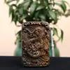 Venta Directa de Fábrica de Nuevos Amuletos de Buda con los Cuatro Animales Sagrados, Tallados en Madera Preciosa, Adornos de Mano y Colgantes para Collar