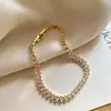 Pulsera de Gota de Agua con Circonita de Lujo Ligero Ins Pulsera Simple con Sentido de la Moda Pulsera Elegante de Nicho para Celebridades de Internet para Mujeres