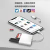Leitor de Cartão Três em Um com Dupla Interface Tipo C para Apple SD+TF+Carregamento Conversor de Carregamento para Leitor de Cartão de Celular
