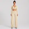 Roupa Esportiva Slim Transfronteiriça Europeia e Americana Roupa de Yoga Roupa de Secagem Rápida Roupa de Fitness para Corrida ao Ar Livre Roupa de Yoga Terno Feminino