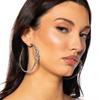Nuevos pendientes redondos exagerados de AliExpress con personalidad europea y americana, con diamantes de imitación geométricos, accesorios para mujer.