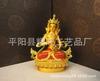 Estatua de bronce de Vajra de imitación de Nepal, pintada y bañada en oro de 6 pulgadas, similar a una mano.