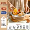 Recipiente para aquecer no micro-ondas para uso doméstico, resistente a altas temperaturas, com bandeja para cozinhar no vapor, tigela de vidro, vaporizador para aquecer pães, dispositivo de cozimento a vapor