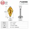 Pendientes de Aleación de Titanio F136 con Forma de Cometa Pequeña en Forma de Diamante Incrustados con Circonita Pendientes de Labio de Tendencia Nicho Pendientes de Hélice Auricular Joyería para Piercings Corporales