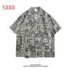 Camisa hawaiana de cuello cubano con flores para hombre, manga corta, japonesa, de verano, holgada, estampada, combinable con todo, con solapa, tienda de fábrica