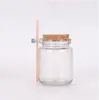 Frasco de Mermelada de 250ml Frasco de Miel con Cuchara Frasco de Vidrio Sellado para Almacenamiento Frasco de Sales de Baño Grado Alimenticio