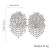 Pendientes de Borla Geométrica con Diamantes Incrustados de Aguja de Plata Pendientes de Botón Exquisitos Simples de Moda Europeos y Americanos Accesorios de Pendientes de Lujo Ligero de Alta Clase para Mujeres