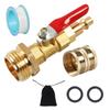 Conector de Mangueira de Jardim Amazon Adaptador Anticongelante Rosca Externa para RV Conector Rápido de Latão com Válvula de Esfera Transfronteiriço