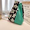 Bolso de Mano Estilo Ins, Versión Coreana y Japonesa, Versátil Bolso Cubo de Hilo Tejido para Llevar en la Mano para Mujer, Bolso Tote, Bolsa para el Almuerzo, Estilo Portátil de Moda