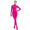 Mono Ajustado Transfronterizo de una Pieza con Manos y Pies Parcialmente Cubiertos, Zentai de Seda de Leche, Disfraz de Baile de Rendimiento de Color Sólido para Halloween