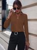 Camisa de Manga Larga Versátil Casual de Negocios de Venta Caliente con Botones de Perla, Sitio Independiente de Amazon Transfronterizo Europeo y Americano