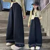 Pantalones Anchos Forrados de Polar para Niñas Otoño/Invierno Nuevo Estilo Estilo Coreano Niños Medianos y Grandes Pantalones Forrados de Polar para Niñas Pantalones Largos Casuales Elegantes para Adolescentes