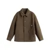 Yidao Vintage 2026 Primavera Nuevo Japonés Retro Simple Color Sólido Cuello Solapa Holgado Casual Lana Chaqueta Abrigo