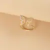 Anel de Zircônia Super Brilhante com Inlay de Cobre, Luxo Leve e Suave, Laço Aberto, Anel de Celebridade da Internet de Alta Qualidade, Mais Vendido da Amazon