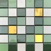 Azulejos de Pared de Cerámica Mosaico Verde Oscuro Retro para Cocina, Comedor, Baño, Lavabo, Piscina