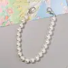 Cadena portátil de perlas para bricolaje, cadena colgante para funda de teléfono móvil, cadena hecha a mano con cuentas, colgante de perla colgante, joyería