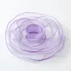 Fita de Linha Rabo de Peixe com Borda Dourada Linha de Poliéster 4cm Laço Acessórios DIY Fita Floral Flor Caixa de Presente Embalagem Fita