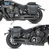 Coche muscular Wolf adecuado para Benda black flag 500 bolsa lateral empaque lateral casco medio casco casco completo con cerradura marco de liberación rápida modificación