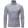 Comércio Exterior Transfronteiriço 2022 Outono Novo T-shirt Masculina Plus Size High Collar Solid Color Casual Manga Longa Base Shirt Trendy Men