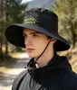 Chapéu de trilha estilo europeu e americano, aba larga, chapéu de sol masculino para atividades ao ar livre, chapéu de proteção solar, chapéu de pesca, chapéu de trilha, chapéu de pescador, chapéu de verão