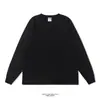 Recuerda preparar camiseta de algodón de manga larga para hombre primavera y otoño color liso camiseta interior top holgado camisa de base blanca para hombre