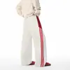 Pantalones deportivos de hombre de moda con tres franjas laterales, pierna recta holgada, pantalones de chándal casual hasta el suelo para primavera y otoño, nuevo estilo versátil