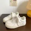 Zapatillas Blancas Populares para Mujer Primavera/Verano 2026 Nuevas Versátiles Transpirables Finas Planas Estudiante Casual Zapatos Deportivos
