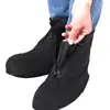 Cobre-sapatos de Chuva para Ciclismo ao Ar Livre Sola Grossa Resistente ao Desgaste Preto e Branco Cano Alto Cano Alto Cobre-sapatos Fábrica Pequena Quantidade Pode Fazer LOGO