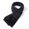 Bufanda de Lana 100% Pura de Alta Calidad para Hombre Otoño e Invierno Tejida Engrosada Cálida Sencilla Versátil Bufanda de Cachemira Caja de Regalo