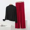 Novo Conjunto de Loungewear Feminino de Manga Longa e Calça Longa, com Textura Modal, Gola Alta, Caimento Solto, que Pode Ser Usado na Rua